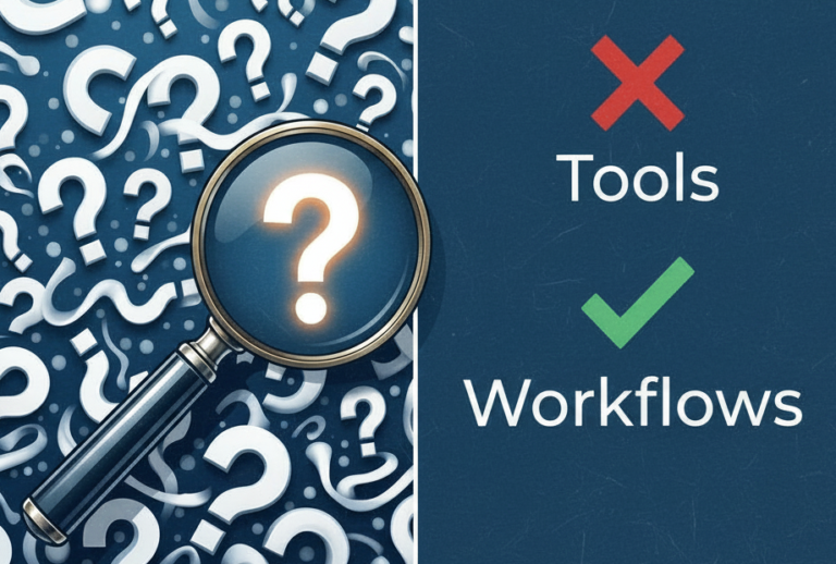 question mark ai tools ai workflows